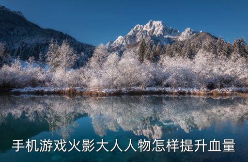 手机游戏火影大人人物怎样提升血量