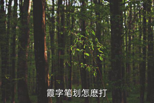霞字笔划怎麽打