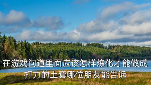 问道手游土系魂器怎么做，在游戏问道里面应该怎样炼化才能做成打力的土套哪位朋友能告诉