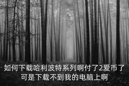 如何下载哈利波特系列啊付了2爱币了可是下载不到我的电脑上啊