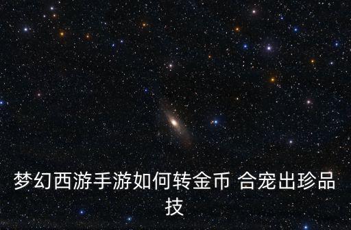 梦幻西游手游如何转金币 合宠出珍品技