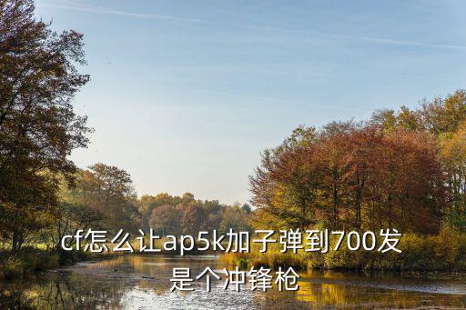 cf怎么让ap5k加子弹到700发 是个冲锋枪