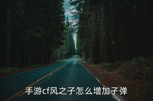 手游cf风之子怎么增加子弹