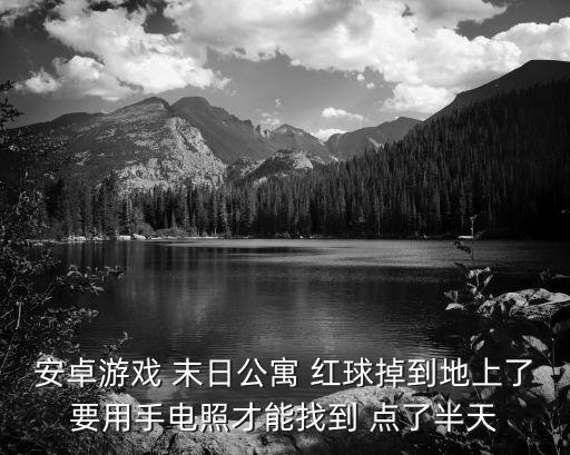 安卓游戏 末日公寓 红球掉到地上了要用手电照才能找到 点了半天