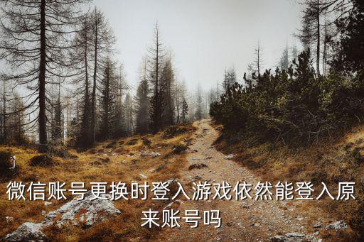微信账号更换时登入游戏依然能登入原来账号吗