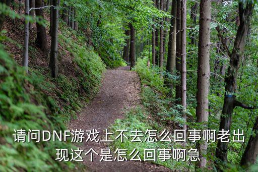 请问DNF游戏上不去怎么回事啊老出现这个是怎么回事啊急