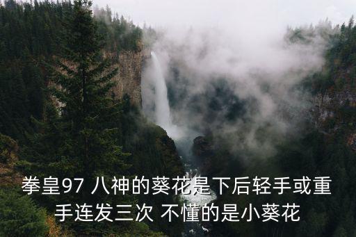 拳皇97 八神的葵花是下后轻手或重手连发三次 不懂的是小葵花