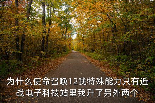 使命召唤手游近战武器怎么就两个，为什么使命召唤12我特殊能力只有近战电子科技站里我升了另外两个