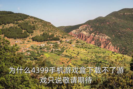为什么4399手机游戏盒下载不了游戏只说敬请期待