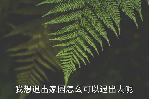 征途手游怎么退出家园，家园游戏该怎么退出