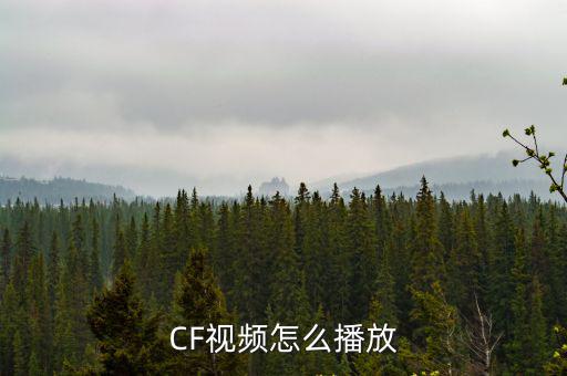 CF视频怎么播放
