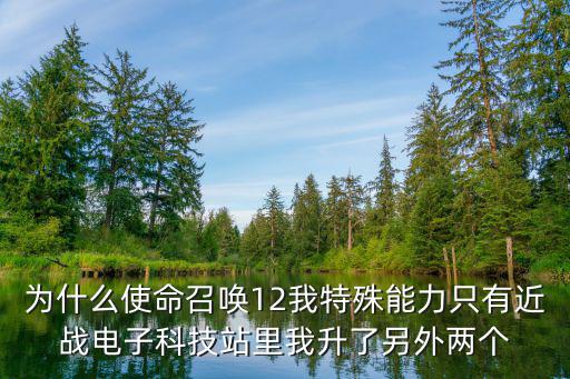 为什么使命召唤12我特殊能力只有近战电子科技站里我升了另外两个