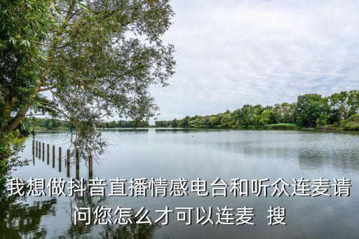 我想做抖音直播情感电台和听众连麦请问您怎么才可以连麦 搜