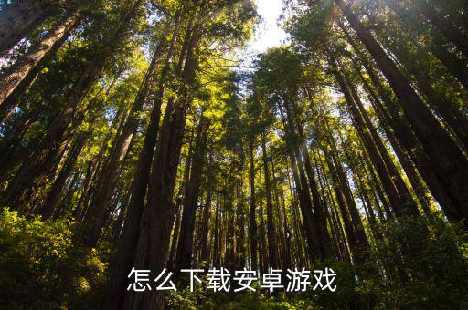 怎么下载安卓游戏