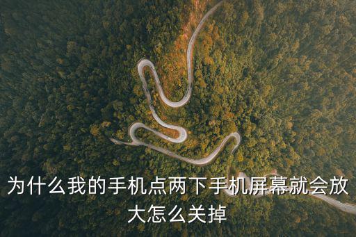 为什么我的手机点两下手机屏幕就会放大怎么关掉