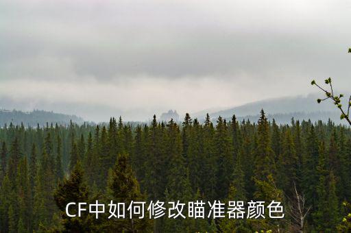 CF中如何修改瞄准器颜色