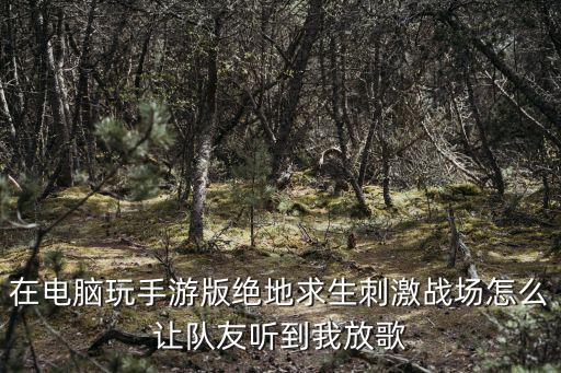 手游怎么让队友听我放的歌，在打游戏的时候咋样让队友听到你的歌曲
