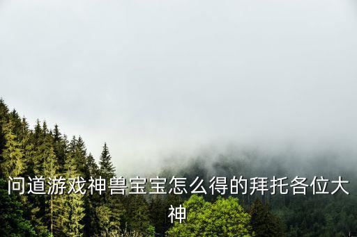 问道游戏神兽宝宝怎么得的拜托各位大神