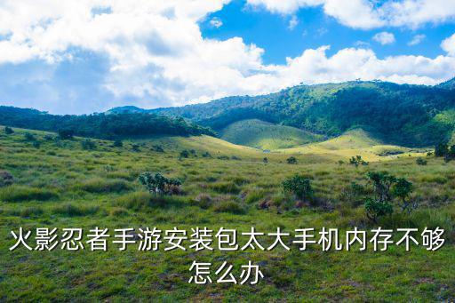 火影忍者手游安装包太大手机内存不够怎么办