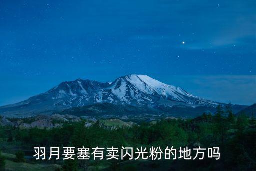 羽月要塞有卖闪光粉的地方吗