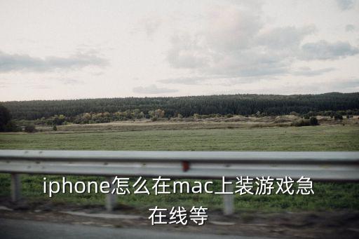iphone怎么在mac上装游戏急在线等