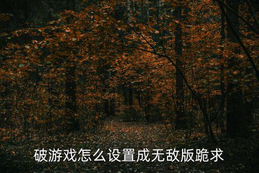 方舟手游怎么调成无敌，破游戏怎么设置成无敌版跪求