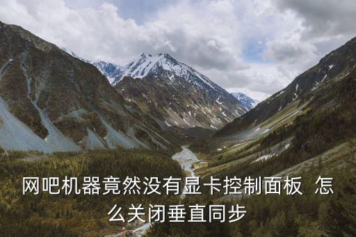 网吧机器竟然没有显卡控制面板 怎么关闭垂直同步