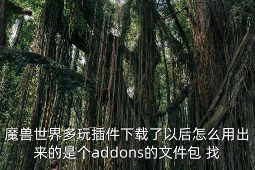 魔兽世界多玩插件下载了以后怎么用出来的是个addons的文件包 找