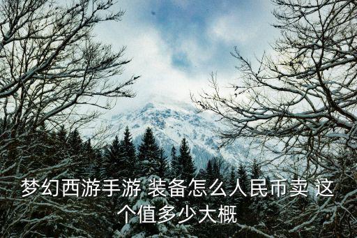 梦幻手游专属装备怎么卖，卖游戏装备怎么弄