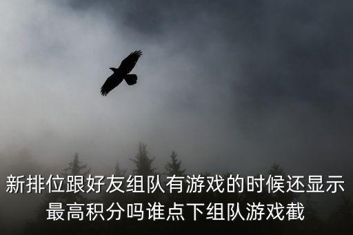新排位跟好友组队有游戏的时候还显示最高积分吗谁点下组队游戏截