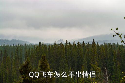 QQ飞车怎么不出情侣
