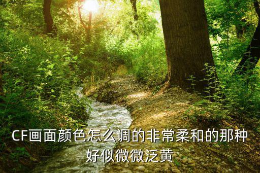 CF画面颜色怎么调的非常柔和的那种好似微微泛黄