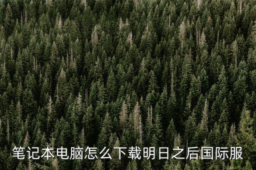 笔记本电脑怎么下载明日之后国际服