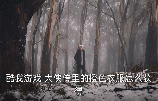 酷我游戏 大侠传里的橙色衣服怎么获得