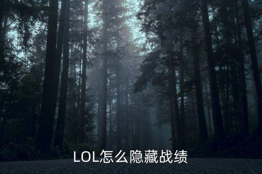 手游怎么隐藏战绩lol，lol怎么隐藏比赛记录