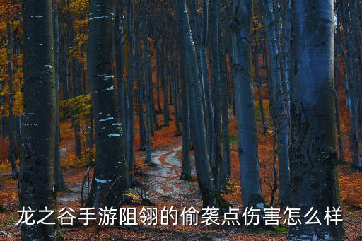 龙之谷手游阻翎的偷袭点伤害怎么样