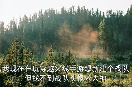 手游怎么领战队头像，我现在在玩穿越火线手游想新建个战队但找不到战队头像求大神
