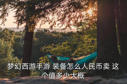 梦幻西游手游 装备怎么人民币卖 这个值多少大概