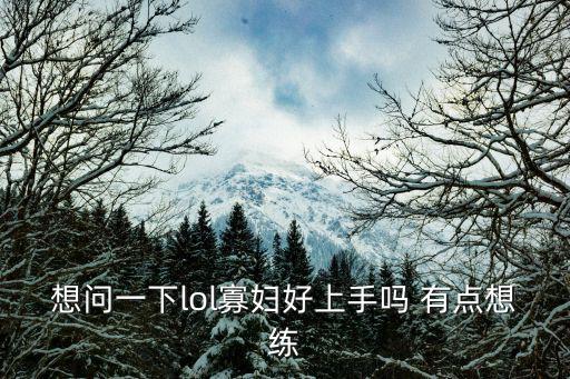英雄联盟手游练打野寡妇怎么样，寡妇制造者怎么样值得长练吗
