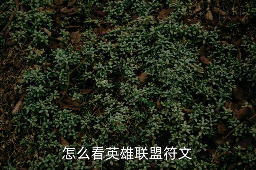 怎么看英雄联盟符文
