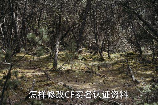 怎么更换cf手游的实名认证，怎样修改CF实名认证资料