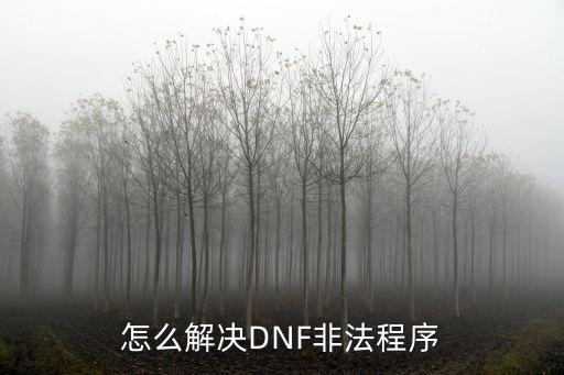 怎么解决DNF非法程序