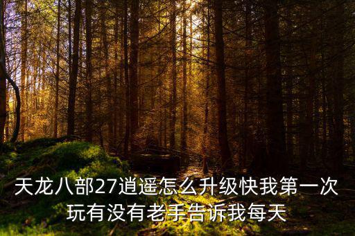 天龙八部手游逍遥武功怎么升级，天龙八部逍遥从新手到60级怎么升级快需打什么怪还有60级应该