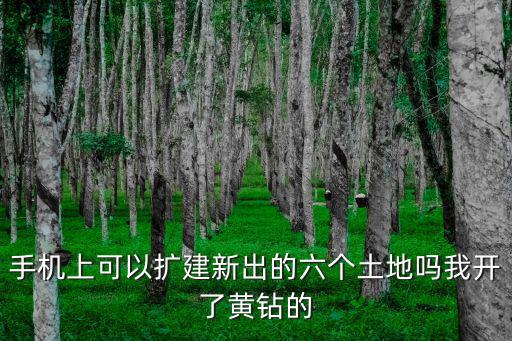 手机上可以扩建新出的六个土地吗我开了黄钻的