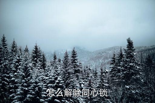怎么解除同心锁