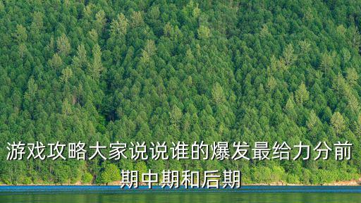 游戏攻略大家说说谁的爆发最给力分前期中期和后期