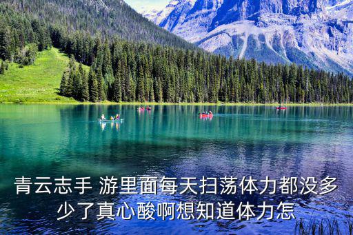 青云志手 游里面每天扫荡体力都没多少了真心酸啊想知道体力怎