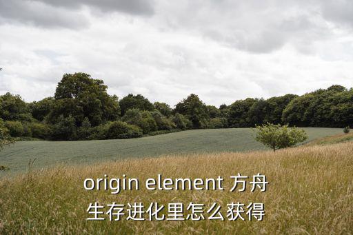 方舟手游大宝剑怎么获得，origin element 方舟生存进化里怎么获得