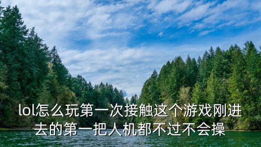 lol怎么玩第一次接触这个游戏刚进去的第一把人机都不过不会操