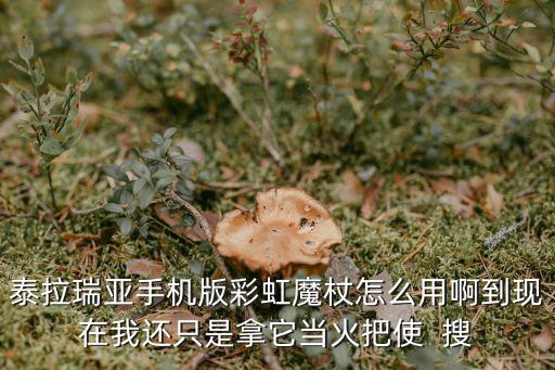 泰拉瑞亚手机版彩虹魔杖怎么用啊到现在我还只是拿它当火把使 搜